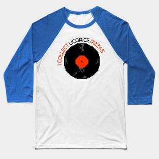 Pixel Art Vinyl Design - Collecting Licorice Pizzas Baseball T-Shirt